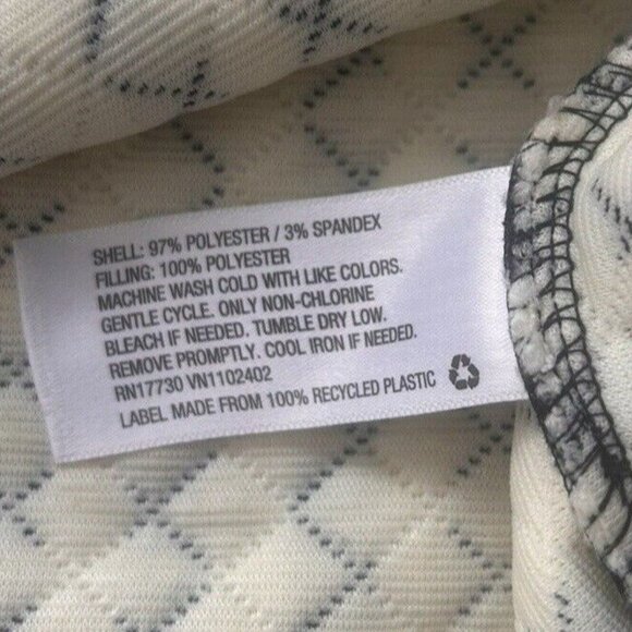 Xhilaration Women's Black White Stripe Quilted Pleated Skirt Medium - Picture 5 of 8